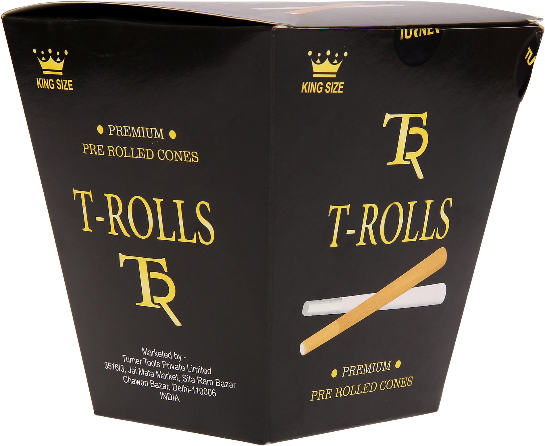 Turner Tools T-ROLLS Luxury Pre-Rolled Rolling Paper Organic White Cones,White