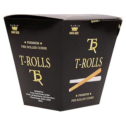 Turner Tools Pre-Rolled Organic Paper Cones, 56-Pieces, (Brown)