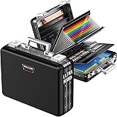 COLCASE Fireproof Document Box with Aluminum Frame - Ultra Hard Box | Portable Fireproof File Organizer with TSA Combination Lock, Zipperless All-around Fireproof Safe Box for Important Documents
