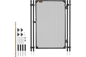 VEVOR Pool Fence Gate, 4 x 2.5 ft Inground Swimming Pool Fences Gate, Outdoor Security Fencing Door Kit with Metal Latch and 
