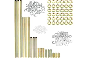 PATIKIL 1/8IP Thread Lamp Repair Hardware Assortment Pack, 3 Set with All Thread Lamp Pipe Coupling Pipe Connectors Washers L