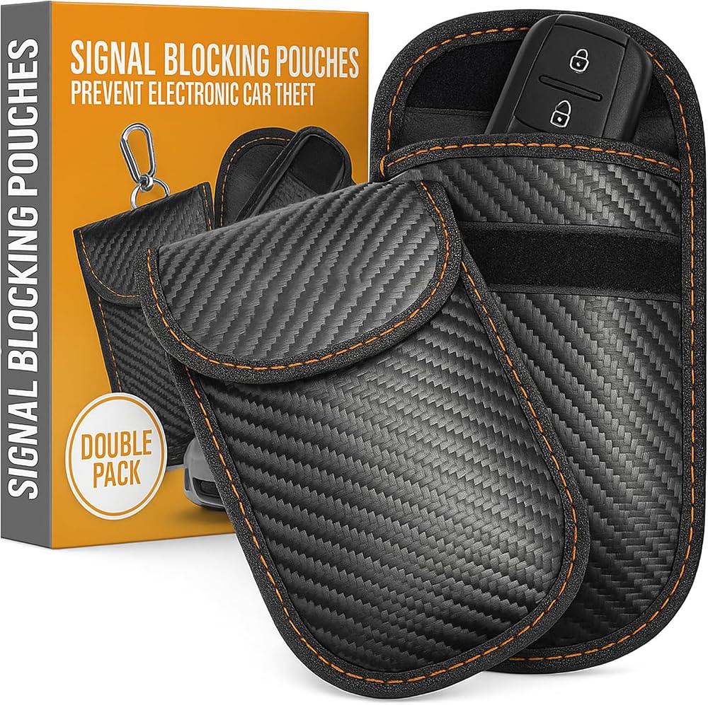 Xtremeauto Car Key Signal Blocker Pouch 2 Pack Faraday RFID Anti Theft