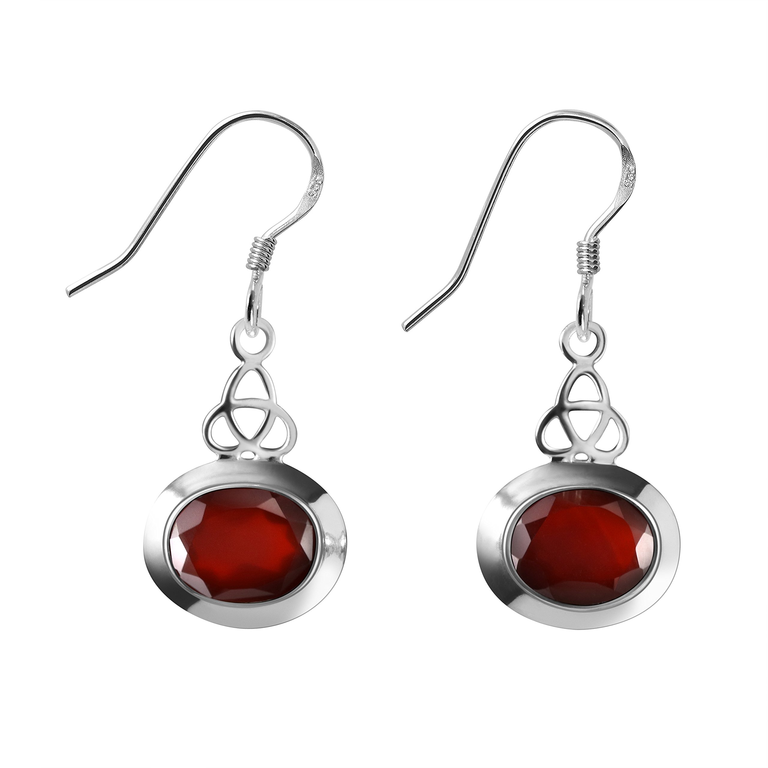 Franki Sterling Silver & Red Onyx Earrings