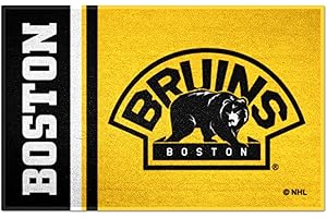 FANMATS 19254 Boston Bruins Starter Mat Accent Rug - 19in. x 30in. | Sports Fan Home Decor Rug and Tailgating Mat Uniform Design