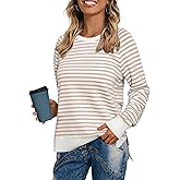 Glamaker Womens Long Sleeve Sweatshirt Casual Crewneck Sweatshirts Loose Fit Pullover Tops