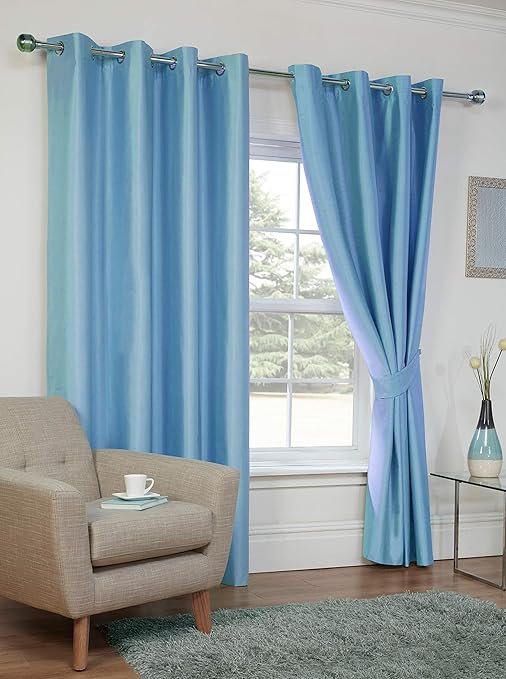 Buy Jvin Fab Imported Eyelet Silk Door Curtains 7 Feet Set Of 2