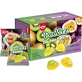 AMOS Peelerz Chia Seed Fruit Peelable Gummy Candy, Kiwi &amp; Passion Fruit Natural Fruit Flavor Soft Chewy Gummies, 8.47 oz (240g)