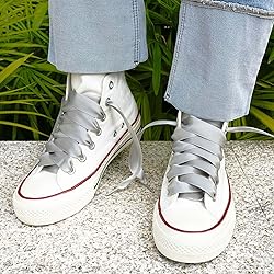 Booyckiy Flat Colorful Satin Ribbon Shoelaces