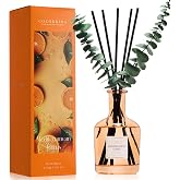 COCORR&Iacute;NA Mediterranean Citrus Reed Diffuser, 6.76 oz | Real Dried Eucalyptus Leaves, 8 Reeds, Long-Lasting Essential Oil, Home Fragrance, Bedroom or Bathroom D&eacute;cor