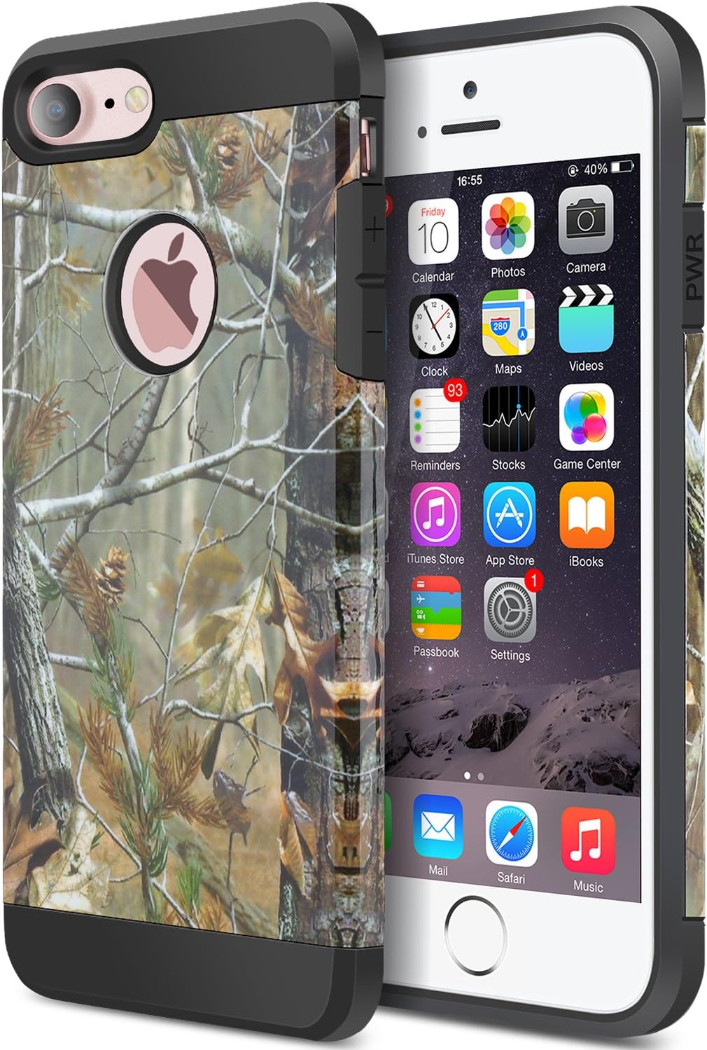 iPhone 7 Case, iPhone 8 Case, ACCBTECH iPhone 7 8 Dual Layer Camouflage Tree Shockproof Protective Case TPU Bumper Hard PC Back Case Cover for Apple iPhone 7 & iPhone 8 (Tree Print)