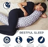 Niimo XXL+ Pregnancy Pillow & Nursing Pillow Grey Hearts 200x70 cm view 2