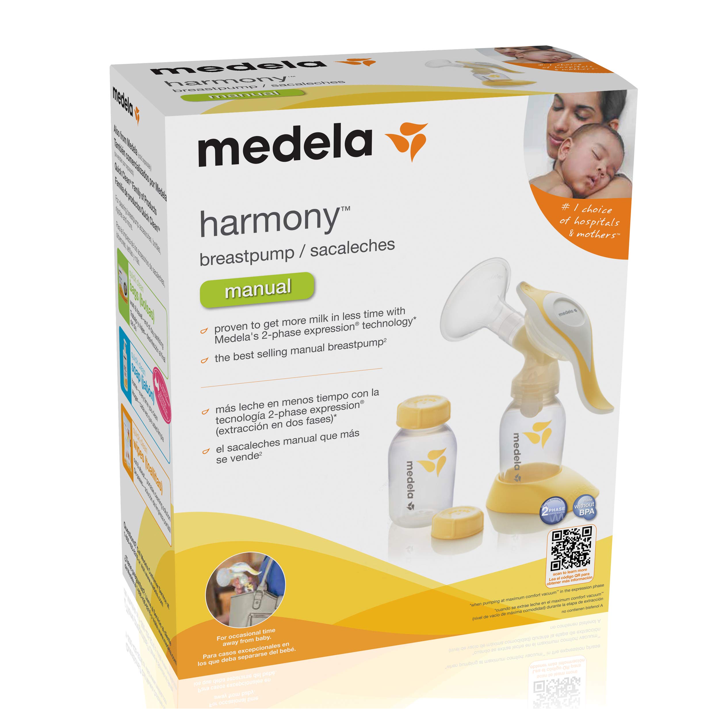 Medela, Harmony Breast Pump, Manual Breast Pump, Portable Pump, 2Phase
