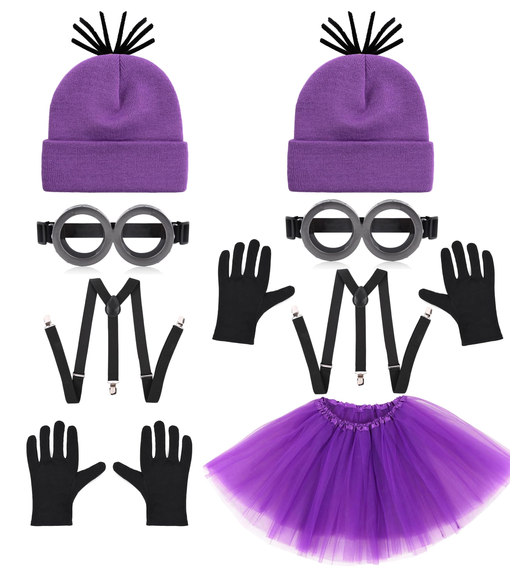Photo 1 of **SEE NOTES** PIIDUOO Halloween Costume Accessories for Adult Couples - 2 Person Purple Duo Halloween Costumes Party Cosplay Set - Matching Costumes for Adults Teens Friends