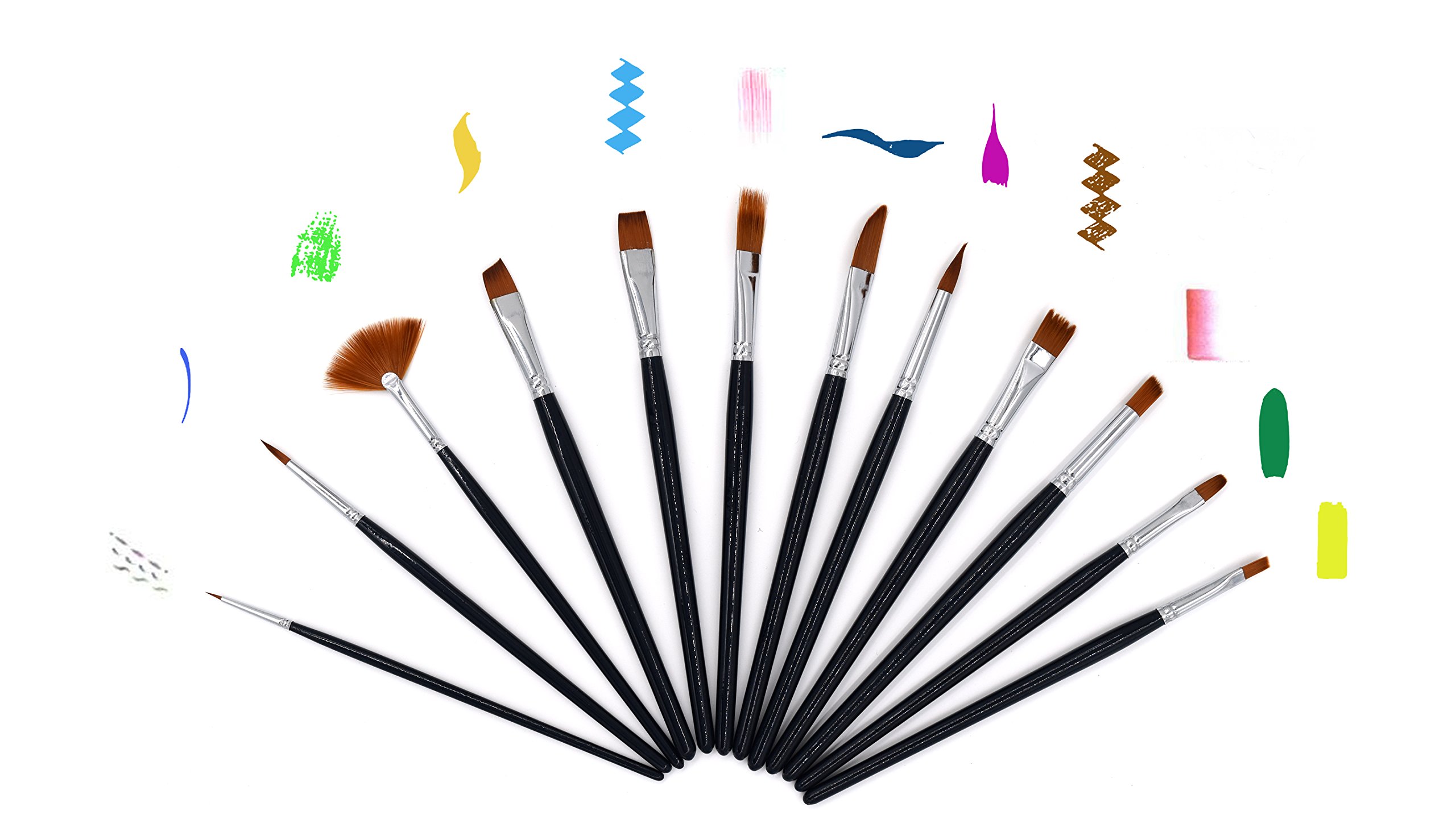 ARTacts Professional Artist Paint Brush Set for Watercolor, Acrylics