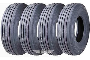 LIBRA TRAILER PARTS Set 4 Heavy Duty All Steel Trailer Tires 225/75R15 14 Ply 124/121M 11150