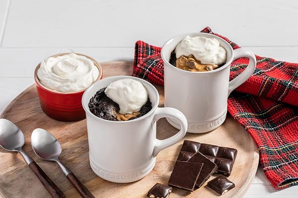 LE CREUSET STONEWARE VANCOUVER MUG, SET OF 4, 14 OZ. EACH, SEA SALT