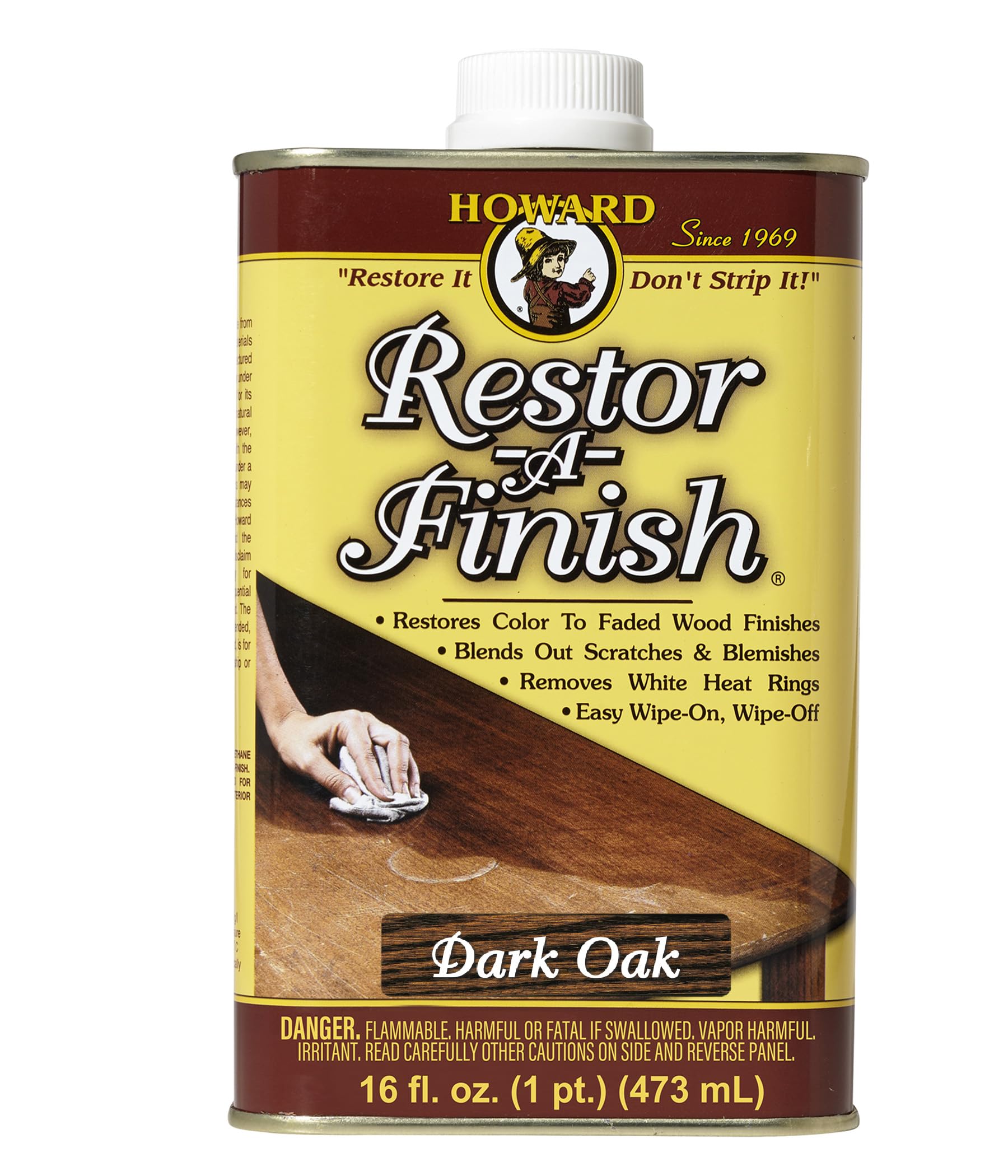 Howard Restor-A-Finish Dark Oak RF7016 Restore The Original Finish Remove Heat and Stain Marks on Wooden Furniture 473ml โ image 1