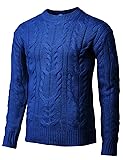 H2H Mens Casual Slim Fit Basic Designed Knit
