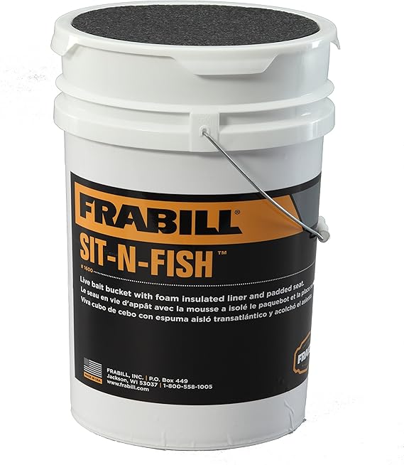 Frabill SitNFish Insulated Bait Bucket with Convenient