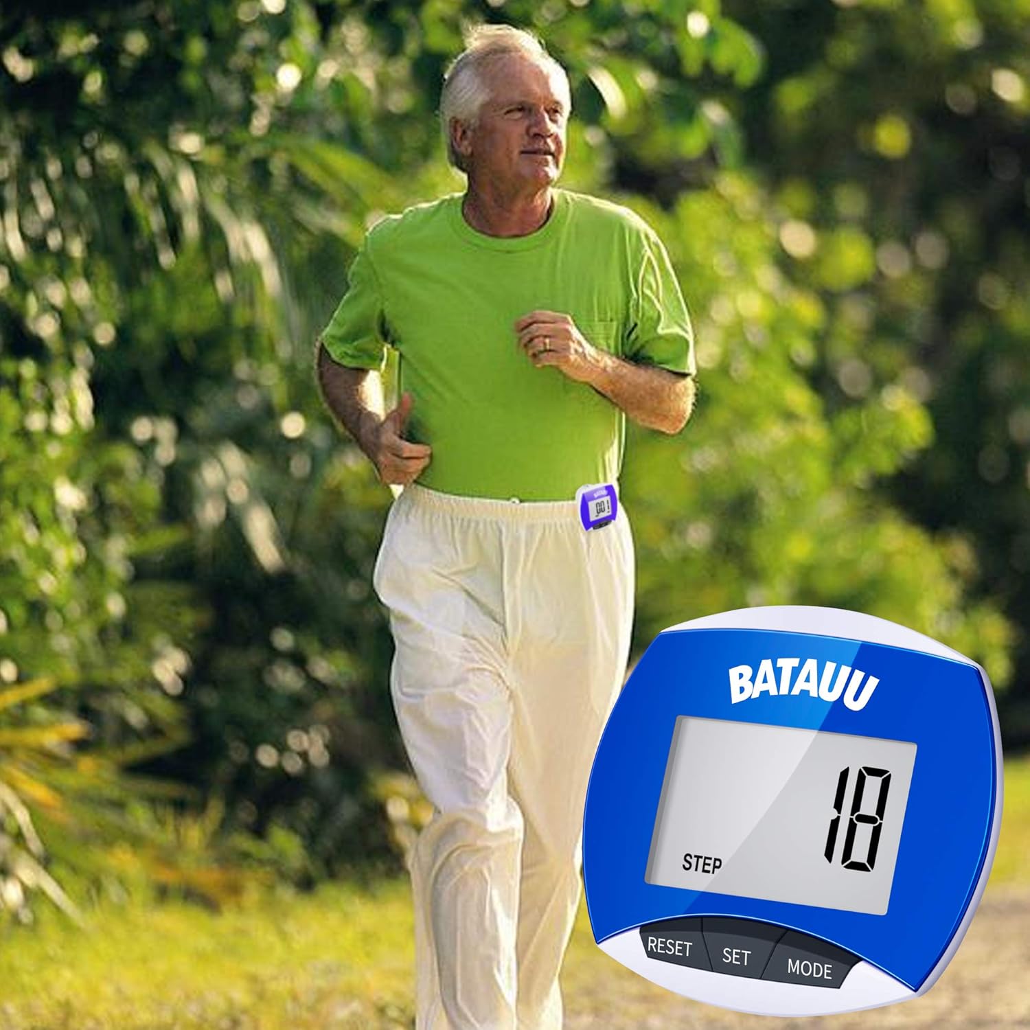 Simply Operation Walking Running Pedometer with Calories Burned and