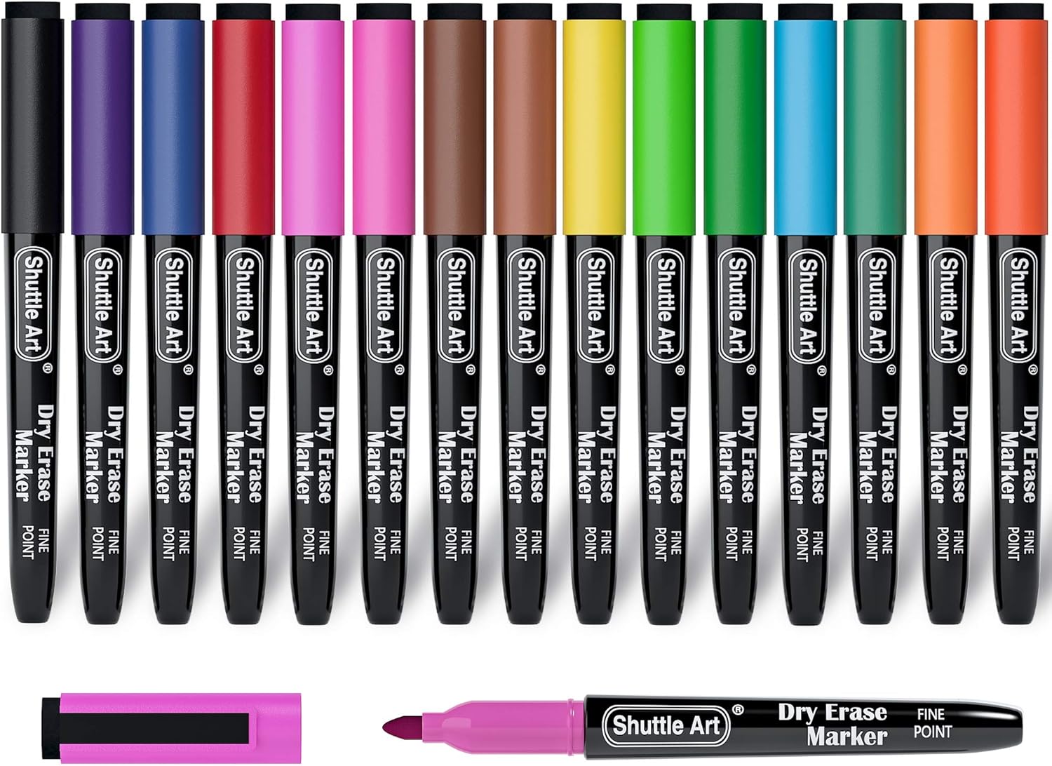 Dry Erase Markers, Shuttle Art 15 Colors Whiteboard Markers