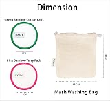 AXATY 3-Layer Reusable Makeup Remover Pads 20 Pcs Bamboo Cotton with Drawstring view 2