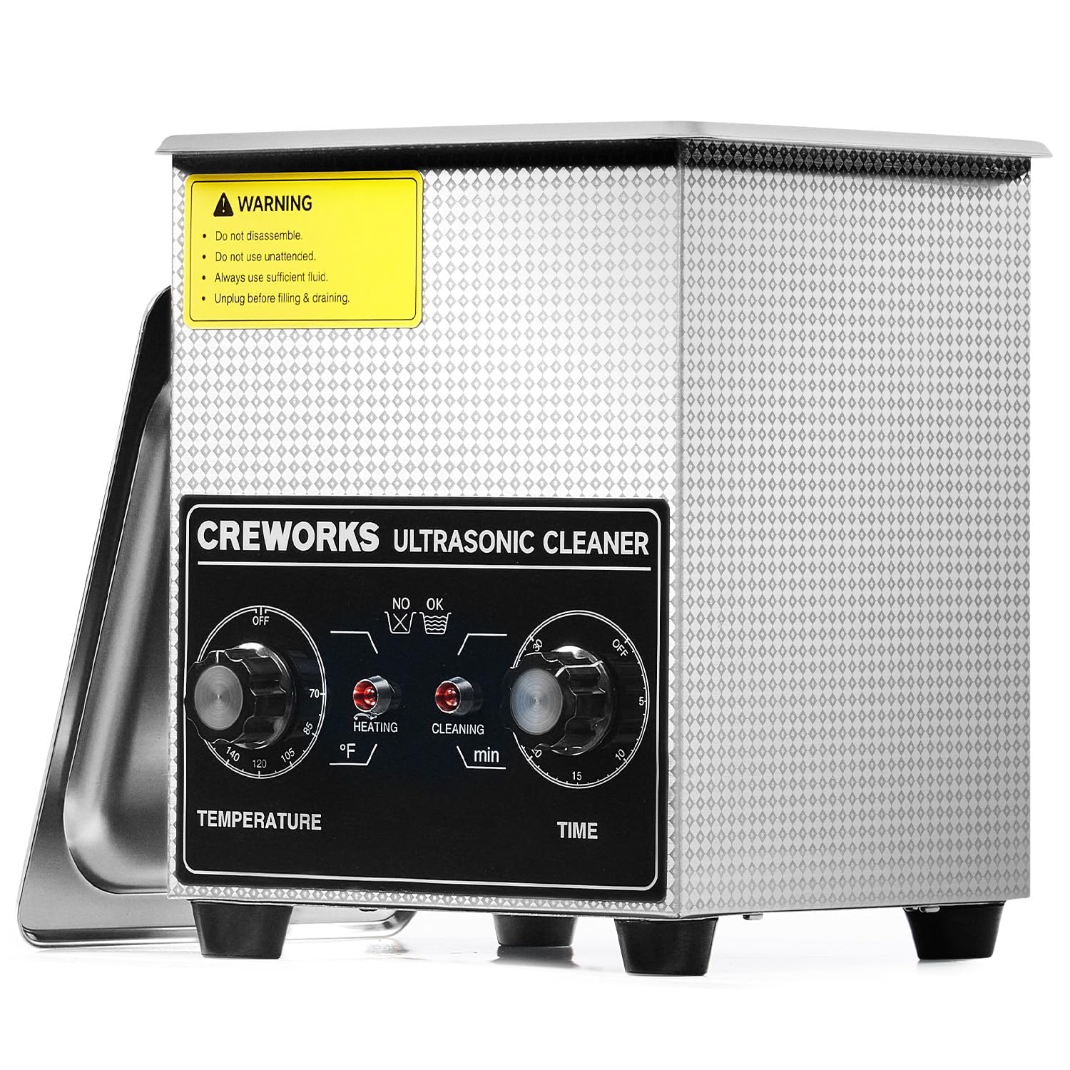 Photo 1 of CREWORKS Ultrasonic Cleaner with Heater & Timer, 1/2 Gallon Stainless Steel 60W Ultrasonic Cleaning Machine with Degas & Gentle, 2L Sonic Machine for Professional Jewelry Watch Glasses Cleaning