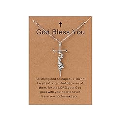 Lcherry Maddie Name Cross Necklace Personalized