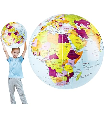 30CM Inflatable World Map Globe Balloon Beach Ball... – Vicedeal - View #11