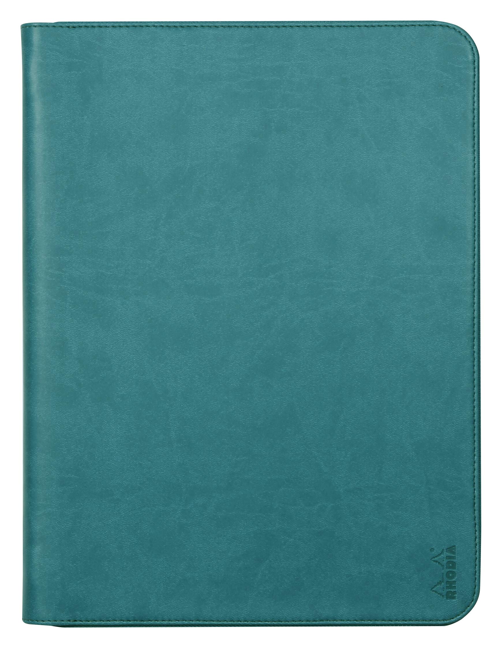 RHODIA 168119C - Rhodiarama Peacock Briefcase - for Notepads and A4 or A4+ Notebooks | Dimensions Closed 25.5x34 cm - Pocket for Tablet - Premium Faux Leather