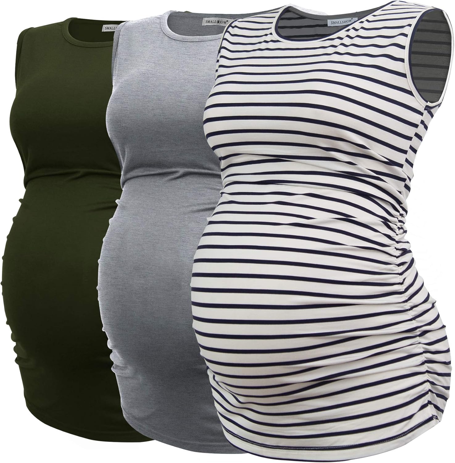 ruched maternity tank top