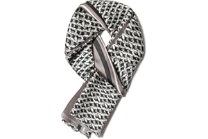 SHIROUYU 100% Mulberry Silk Twill Men's Silk Scarf - Luxurious Silky Soft Warm Long Silk Scarf for men - With Gift Packed