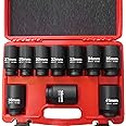TONYNOL 1/2 Inch Drive Deep Impact Socket Set,10 PCS,6-Point,Metric Size(27mm to 41mm),Cr-Mo Steel,Heavy Duty Impact Socket S