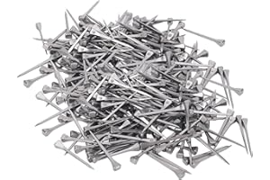 VINGVO 250pcs Horse Shoes, 2.1 Inches E6 Horseshoes Nails, Stainless Steel Horse Shoeing Tools, 2.1" Hoof Horseshoe Tools, Securing Firmly Accessory for Horses Training Equestrian Sports, Horse Race (250)