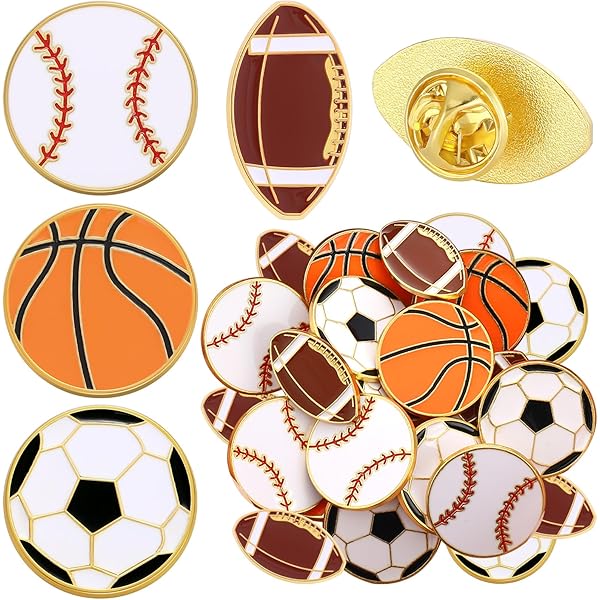 Sports Lapel Pins Yinkin 24 Pcs Sports Lapel Pin Ball Lover Pin Gift Togo Disney Pins Trading