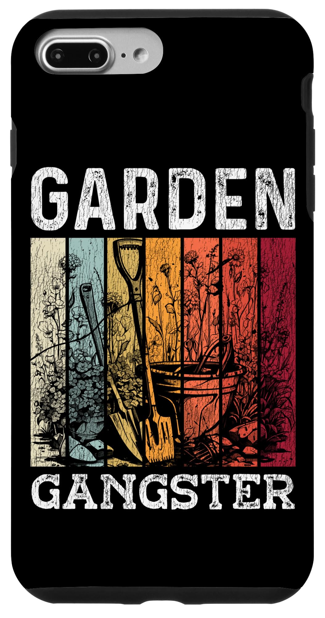 iPhone 7 Plus/8 Plus Gardening Lawn Mower Mowing Retro Vintage Garden Gangster Case