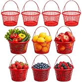 Plastic Berry Baskets 10Pcs Fruit Picking Basket Berry Bucket Quart Berry Baskets Vegetable Baskets Strawberry Raspberry Blueberry Black-Berry Container for Picking 1.5Kg