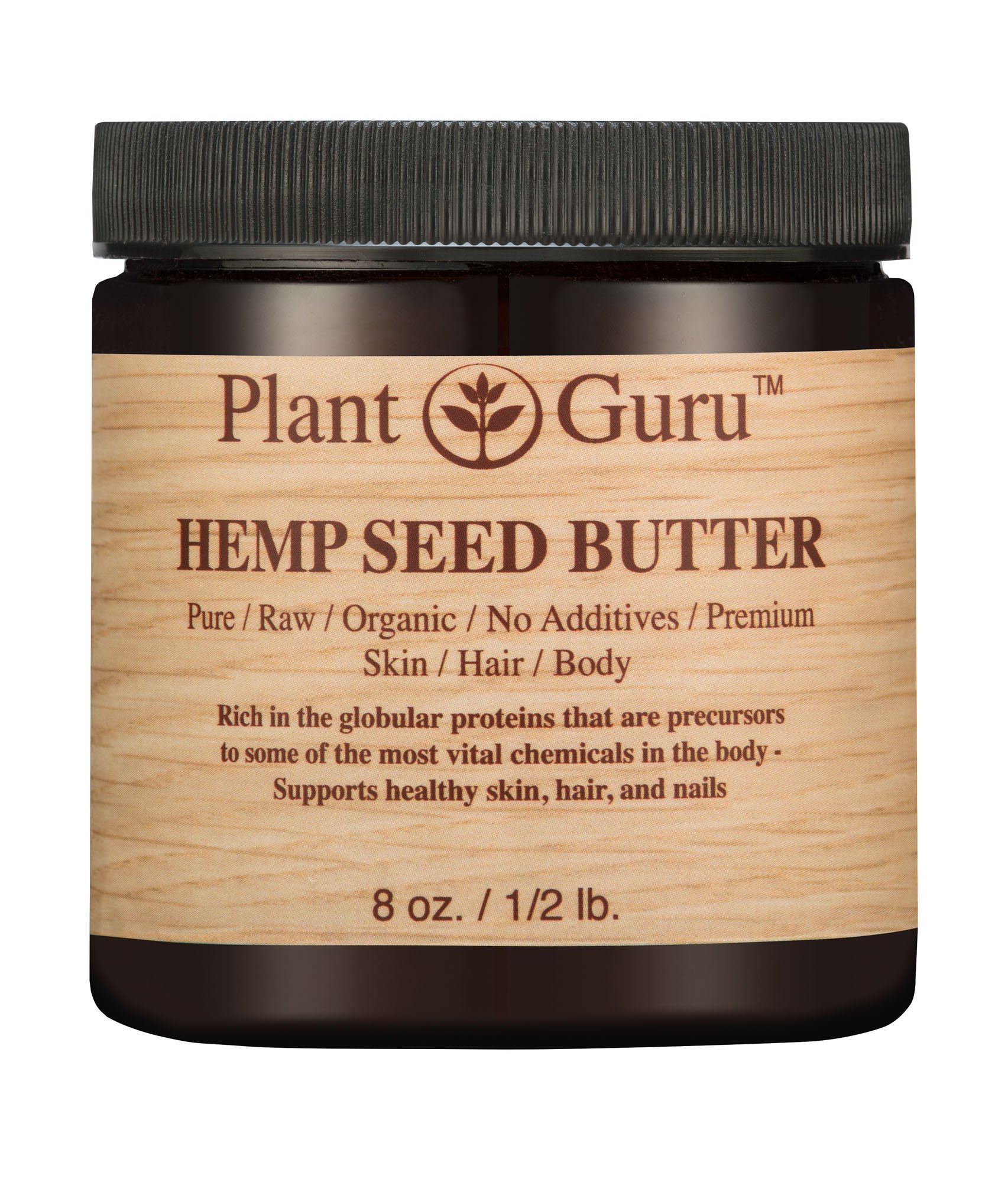 Hemp Seed Butter 8 oz. 100 Pure Raw Fresh Natural Cold Pressed. Skin