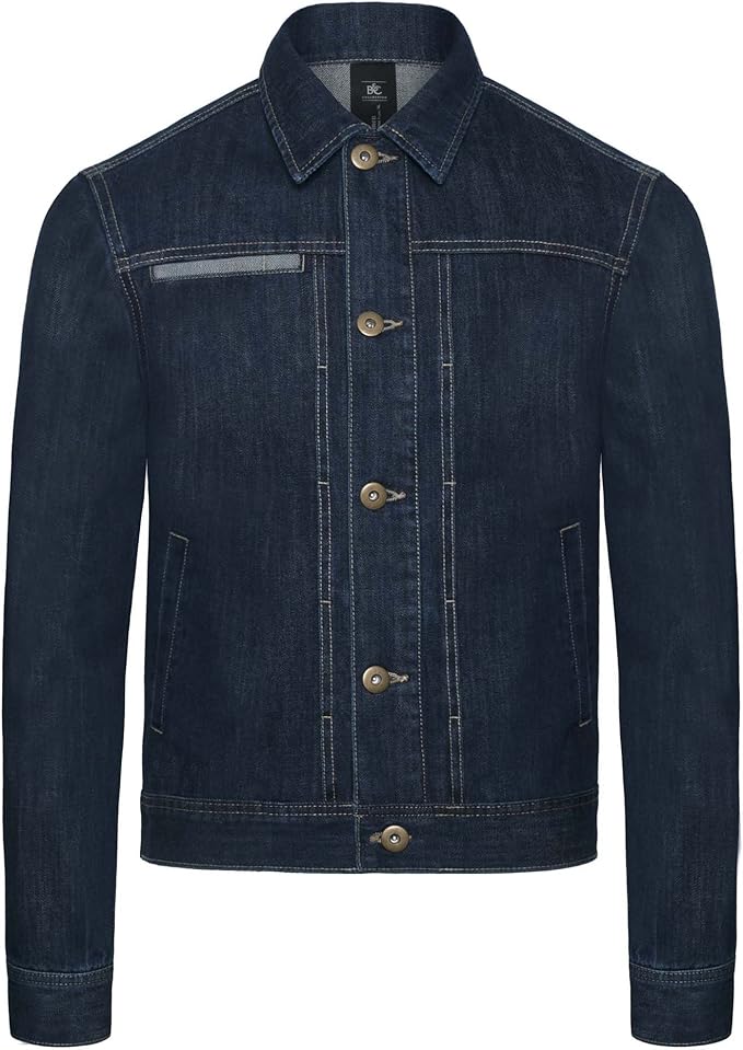 Amazon ビー アンド シー B C メンズ フレーム Gジャン ジージャン カジュアルデニムジャケット デニムトラッカージャケット デニムアウター ジーンズ素材 コート 上着 オーバー ジャンパー トップス 男性用 S ディープブルーデニム コート ジャケット 通販