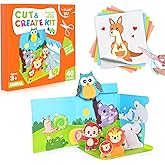 YPLUS Scissor Skills Activity Book for Kids Ages 3–7, 40 Paper Cutting Projects with Safety Scissors, Preschool Paper Craft Supplies for Fine Motor Skills & Art Learning