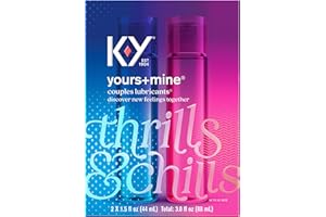 K-Y Yours + Mine Couples Personal Lube, Two Personal Lubricants, Water Based Lube for Women & Glycerin-Based Lube for Men, 2 