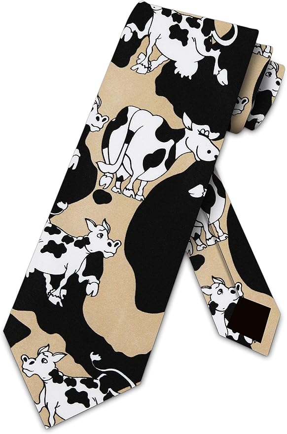 Cow Hide tie Mens Necktie Clothing