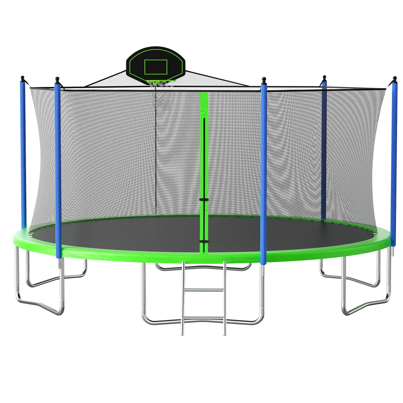 Photo 1 of ***PARTIAL SET - PRICE ADJUSTED***SEE NOTES***
Skepphlay 16 FT Trampoline with Enclosure Net, Large Outdoor Trampoline for Kids and Adults, Round Trampolines Outdoor with Basketball Hoop, ASTM Approved Heavy Duty Trampolines for Backyard