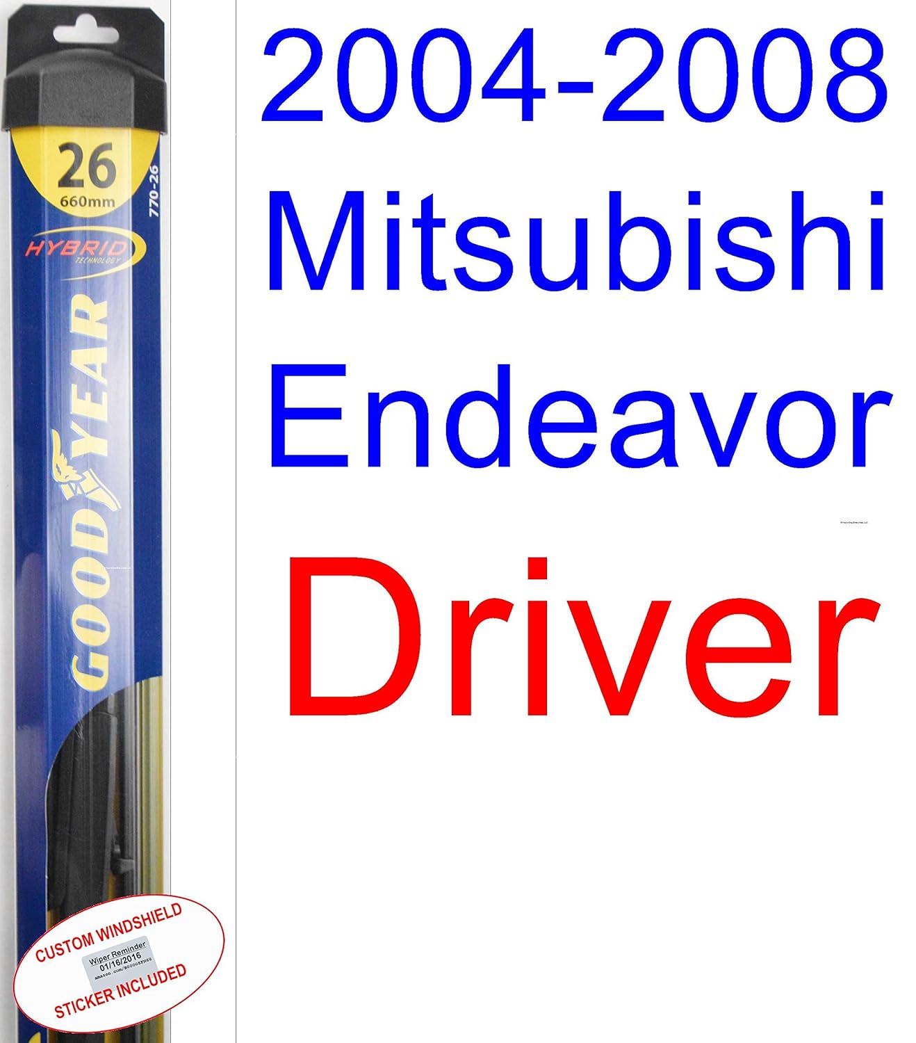 Amazon.com: 2004-2008 Mitsubishi Endeavor Wiper Blade (Rear) (Goodyear  Wiper Blades-Hybrid) (2005,2006,2007): Automotive