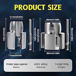 2 PCS Pipe Thread Cutting Tool,Integrated Internal