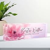Custom Name Plate for Desk, Desk Name Plate Personalized, Personalized Acrylic Name Plate for Office, Customize Office Name Plates for desks, Personalized Desk Decor for Office Gift