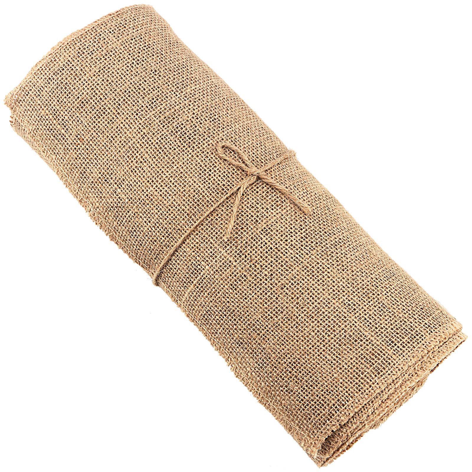 PINGEUI Hessian Jute Roll, 10m x 30cm Jute Fabric Roll, Hessian Table Cloth, Hessian Fabric Roll for Craft Wedding Party Hessian Table Runner Rustic Decoration