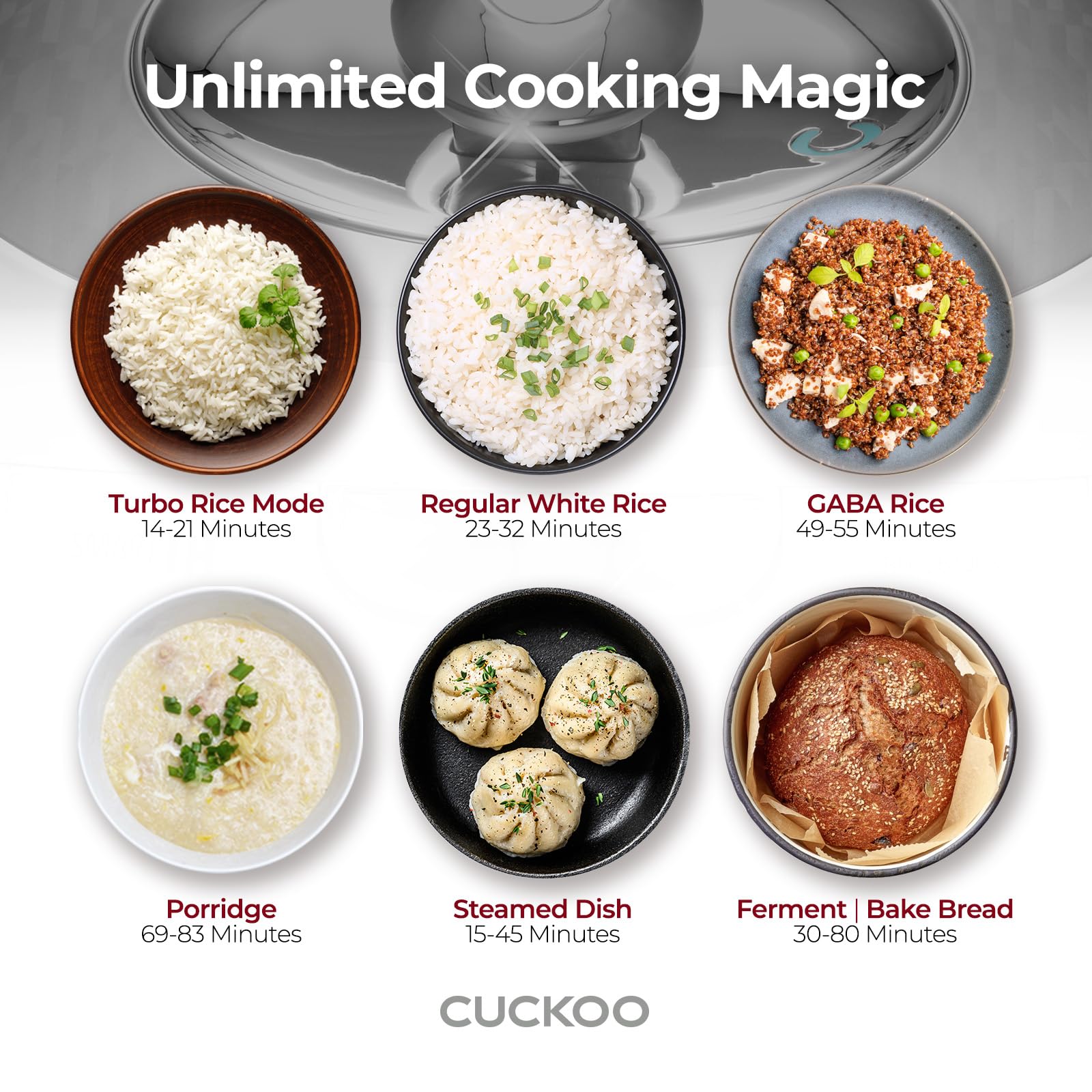 CUCKOO CRP-BHSS0609F 6-Cup (Uncooked) / 12-Cup (Cooked) Induction Heating Pressure Rice Cooker with Nonstick Inner Pot, 16 Menu Modes, Fuzzy Logic Tech, 3 Voice Guide, Auto Clean (White)