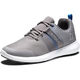 FootJoy Men's FJ Flex Previous Season Style Golf Shoe, Grey/Blue, 7.5 Wide