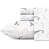 Betsey JohnsonKing Bed Sheets, Soft & Lightweight Bedding, Fade & Wrinkle Resistant (Je T'Aime Paris, King)
